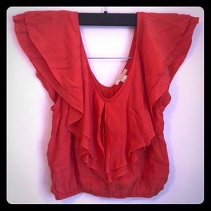 🔴Red crop top blouse🔴
